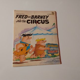 Vintage 1972 Fred And Barney Join The Circus Flintstones Hanna-Barbera Durabook