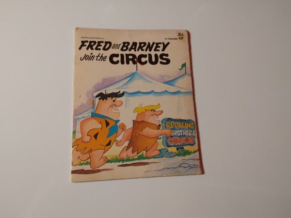 Vintage 1972 Fred And Barney Join The Circus Flintstones Hanna-Barbera Durabook