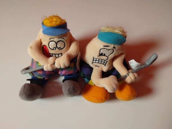 Talking Silly Slammers #34, #35 Golf Bean Bag Plush 1998 Original Tags Works